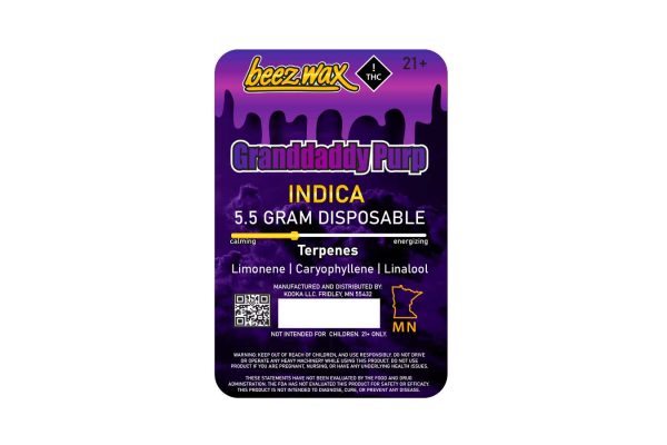 5.5 Gram Disposable Grandaddy Purp - Image 2